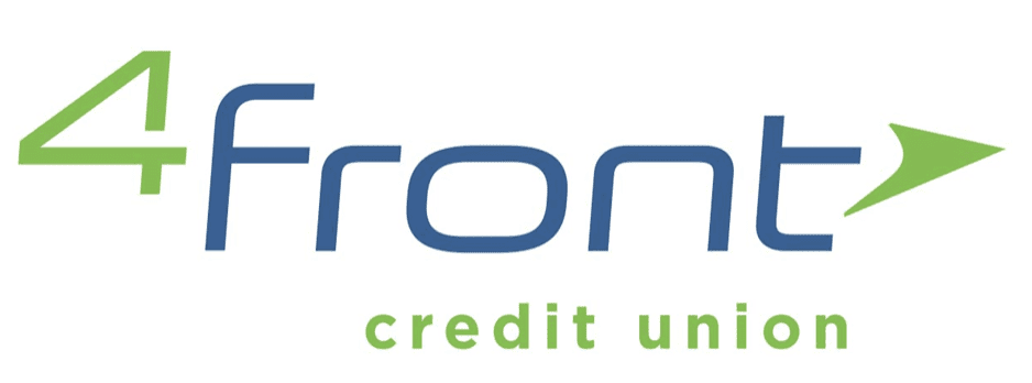 4 Front Credit Union logo in blue and green