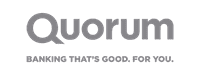 quorum logo in grayscale