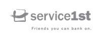 service first logo in grayscale