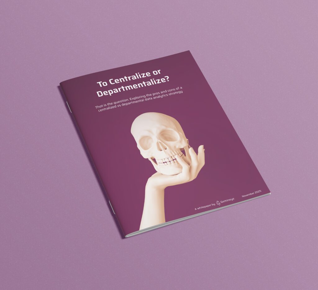 mockup for data analytics structure whitepaper landing page