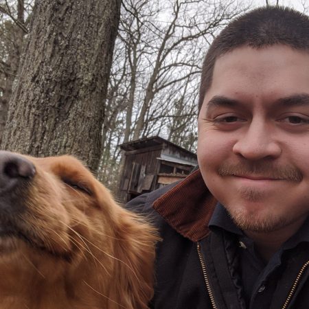 selfie of man and dog